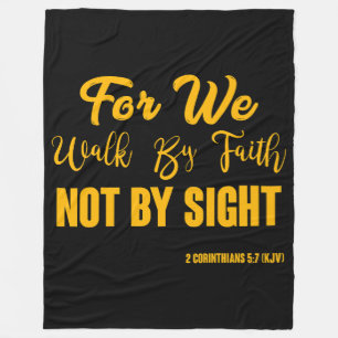 2 Korinther 5:7 Bibelverse KJV Zitat Fleecedecke