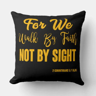2 Korinther 5:7 Bibelverse KJV Zitat Kissen