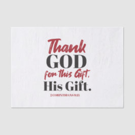 2 Korinther 9:15 Bibelverse Design I Seidenpapier