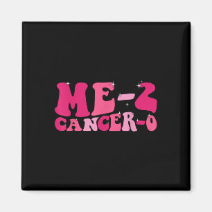 2 Krebs 0 I Beat Cancer zweimal Groovy Retro Sur Magnet