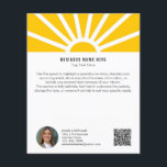 2 | Kundenspezifisches Foto QR Modernes Gelbes Unt Flyer<br><div class="desc">Howcase Ihre Marke auf frische, inspirierend Weise mit diesem anpassbaren modernen Business Flyer. Es ist für eine strahlende Positivität und Professionalität konzipiert und verfügt über einen warmen, gelben Sonnenaufgang mit Sonnenstrahlen auf weißem Hintergrund, ideal für Unternehmen, die gewollt, einen sicheren und optimistischen ersten Eindruck zu machen. Fügen Sie einfach Ihr...</div>