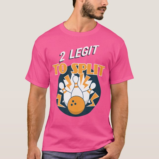 2 Legende zur Split Funny Bowling T-Shirt (Vorderseite)