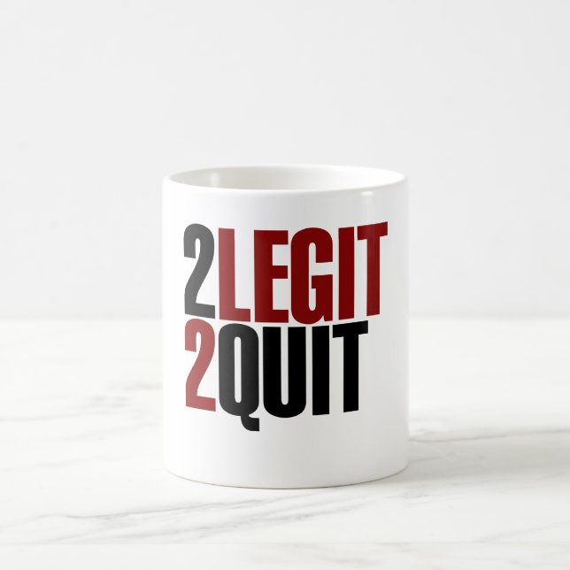 2 Legit 2 Beenden Funny 80er Kaffeetasse (Mittel)