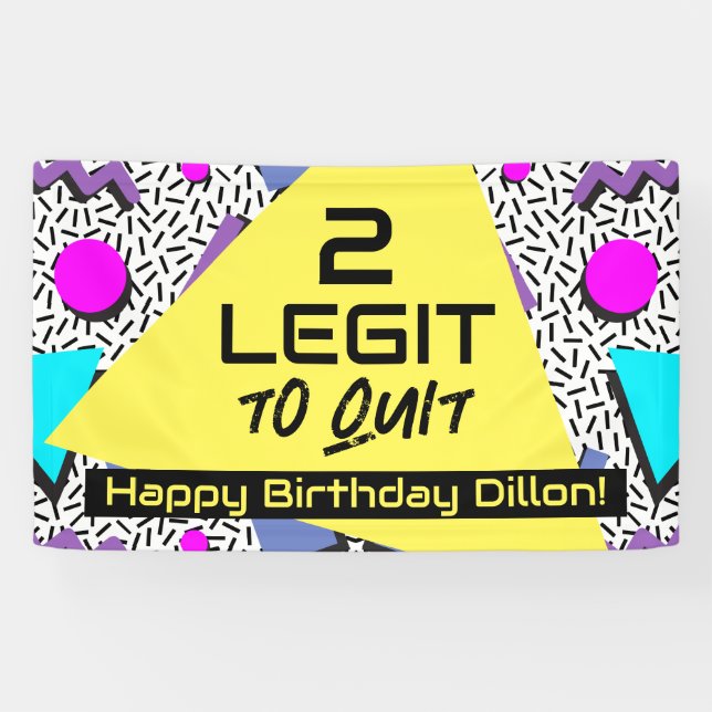 2 Legit to Quit Anniversaire Bannière pour les ann (Horizontal)