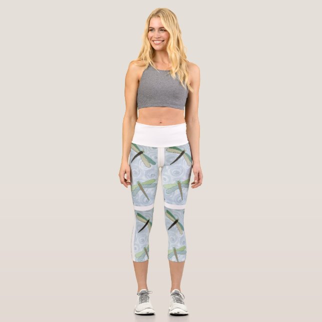 2 Libellen #1 Capri Leggings (Vorderseite)