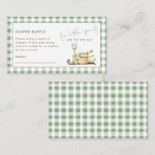 2 Little Sprouts Zwillinge Windel-Raffle Baby Show Begleitkarte