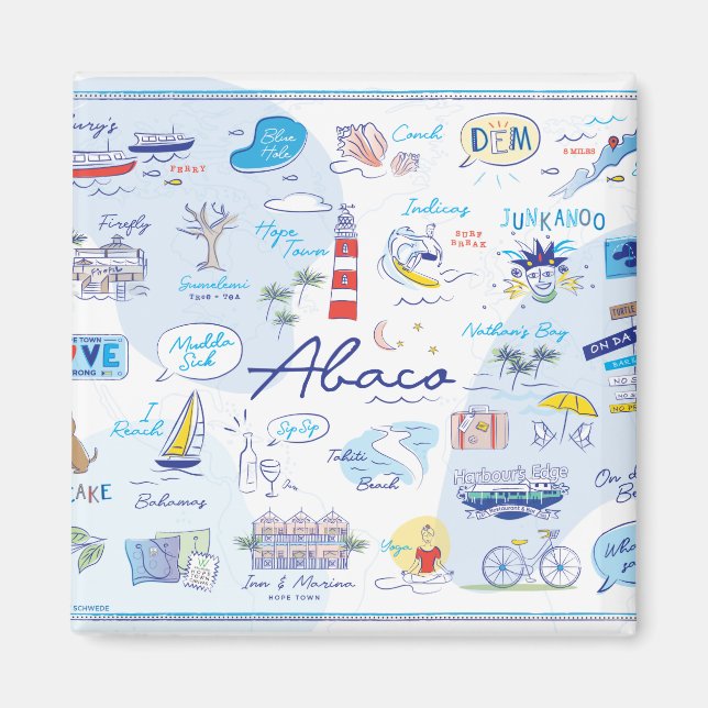 2 " Magnet - "La ville de l'Espoir d'ABC" (Devant)