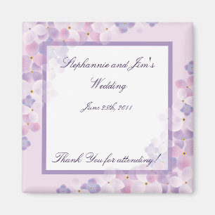 2"" Magnetlila Hydrangea der Bevorzugungs-x2 Magnet