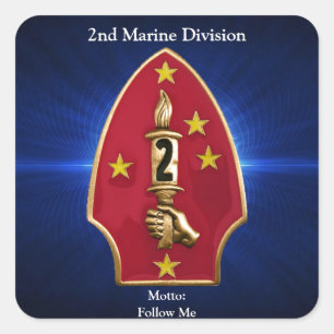 2. Mar Div Quadratischer Aufkleber