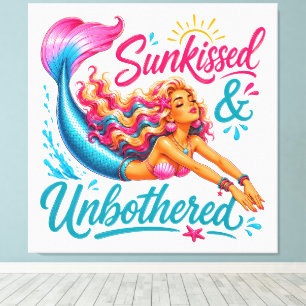#2 Meerjungfrau-Wandkunst  Wrapped Canvas (Gloss) Leinwanddruck