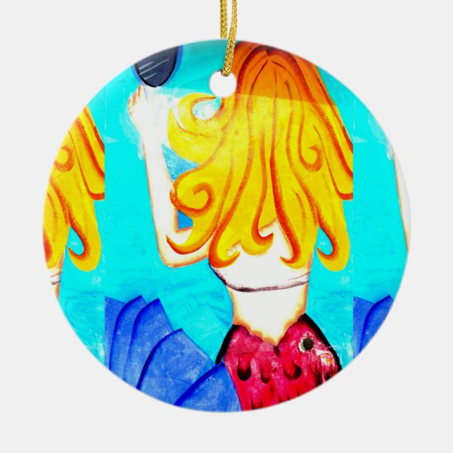 2 Meerjungschmuck Keramikornament (Vorne)