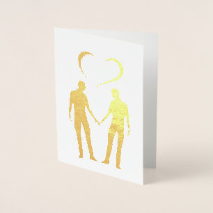 2 men with love   Gay men Pride  Folienkarte