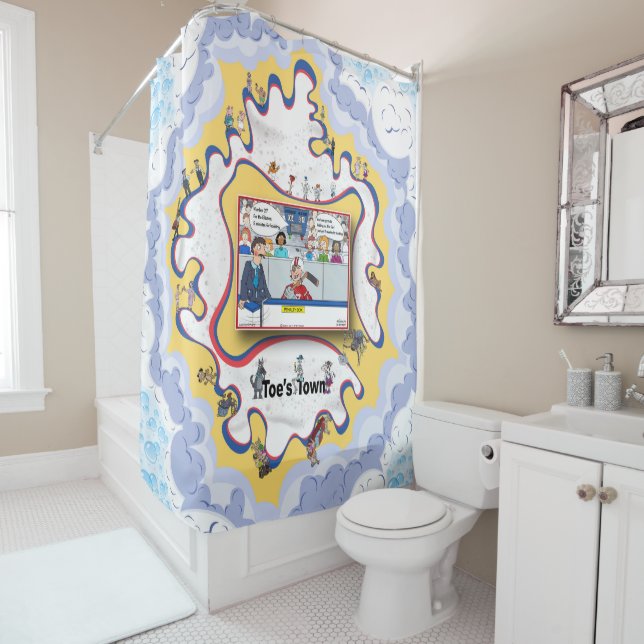 2 Minutes For Hooking | Literal Wordplay Duschvorhang (Beispiel)