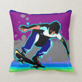2 mit Seiten versehenes Skateboarding Kissen