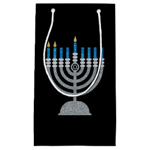 2. Nacht Hanukkah Glitzer Kleine Geschenktasche Geschenktüte
