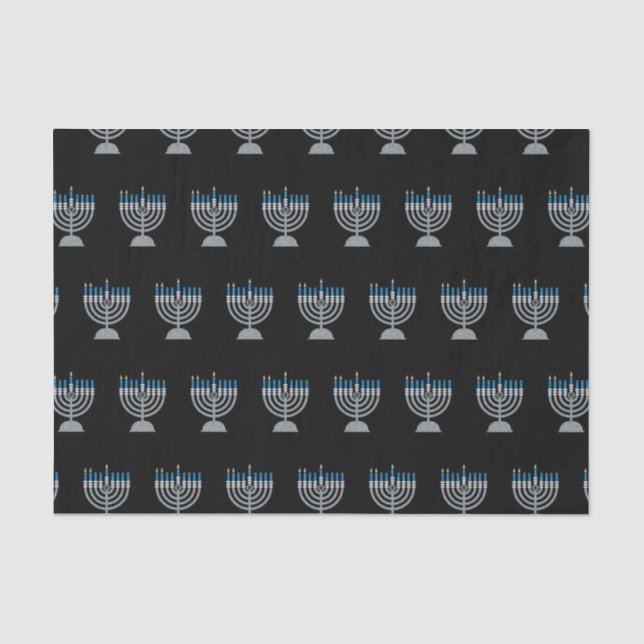 2. Nacht Hanukkah Glitzer Tissue Paper Seidenpapier (Vorderseite)