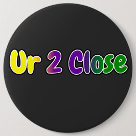 2 Nah Mardi Gras Colors Button
