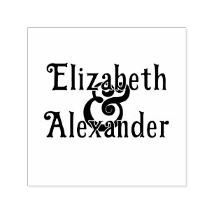 2 Namen über einfache, fette Ampersand #35 Hochzei Permastempel