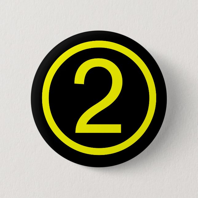 2 - Nummer zwei Button (Vorderseite)