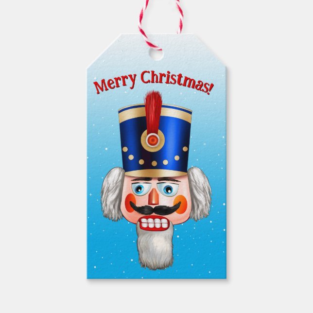 2 Nutty Nutcracker Toy Soldiers Geschenkanhänger (Vorderseite)