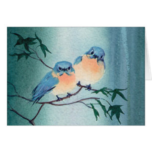 2 OISEAUX BLEUS par SHARON SHARPE