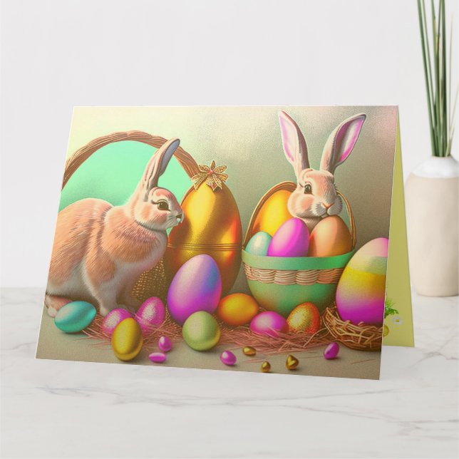 2 Osterholz- und Goldene Eiersammlung Karte (Vorderseite)