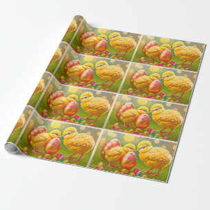 2 Osterhuhn- und Eiersammlung Geschenkpapier