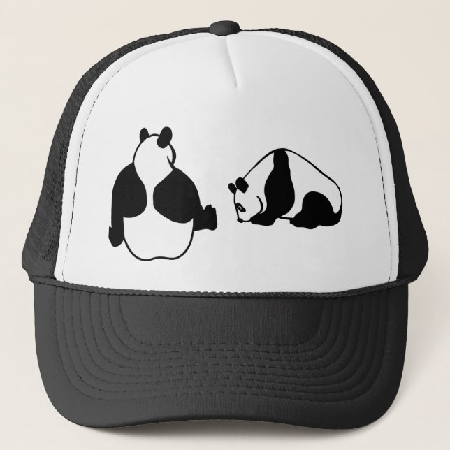 2 Pandas Truckerkappe (Vorderseite)