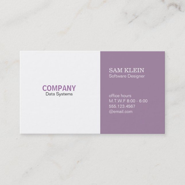 2 Panel Lilac Visitenkarte (Vorderseite)
