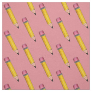 #2 Pencil Sharp Pink Yellow School Englischlehreri Stoff