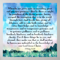 2 Peter 1:4-8 Poster