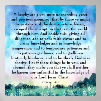 2 Peter 1:4-8 Poster