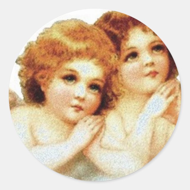 2 Petits Anges Priant - Sticker (Devant)