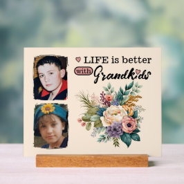 2 petits-enfants photo rose floral