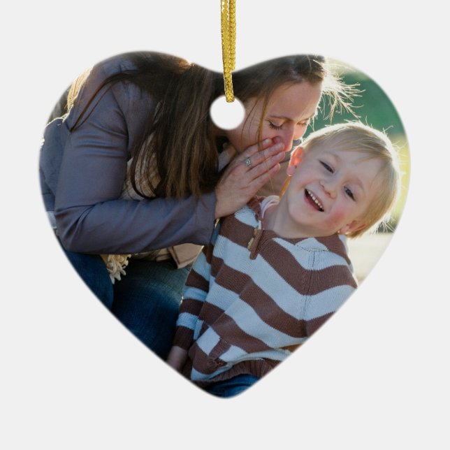 2 Photo Custom  Keramik Ornament (Vorne)