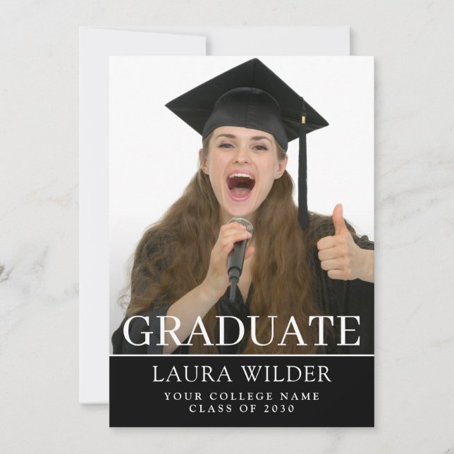 2 Photo Graduation Party Invitation (Devant)