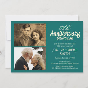 2 photo Invitation du 50e anniversaire du mariage 