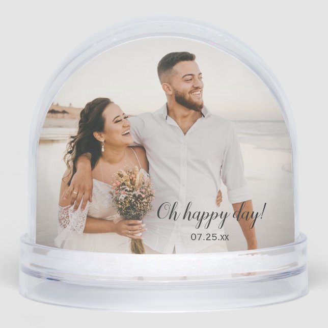 2 Photo Snow Globe Schneekugeln (Vorderseite)