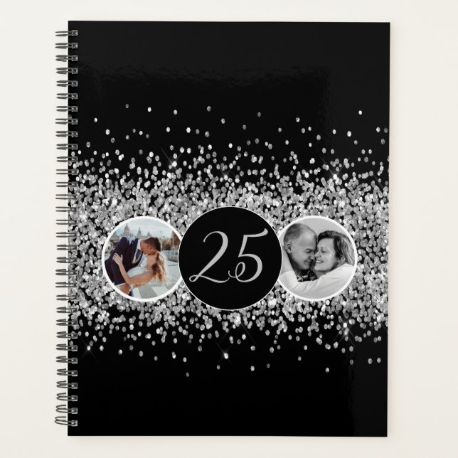 2 Photo Then and Now Wedding Anniversary Planer (Vorderseite)