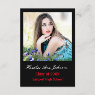 2 photos en noir vertical - 3x5 Faire-part graduée