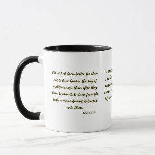2 Pierre 2:21 KJV Bible Écriture Mug à deux tons