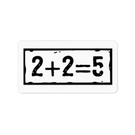 2 plus 2 gleich 5 adressaufkleber
