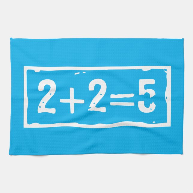 2 plus 2 gleich 5 geschirrtuch (Horizontal)