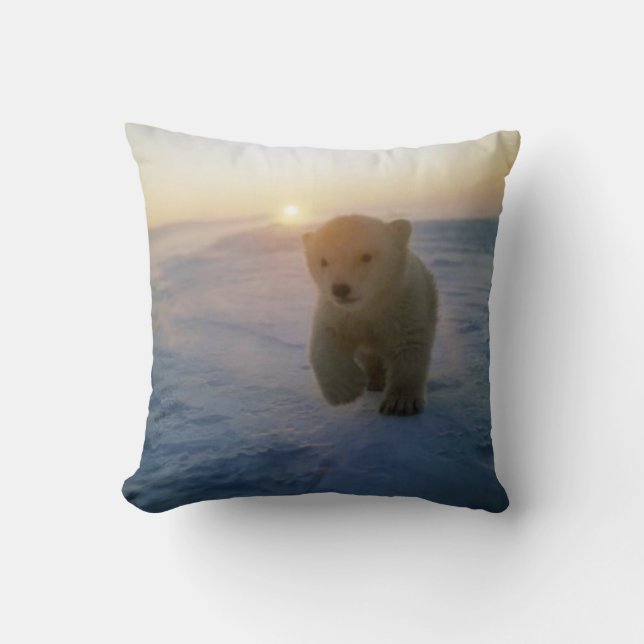 #2-Polar Bärenjunges Kissen (Vorderseite)