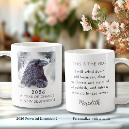 2. Raven 2026 Year of Change Powerful Intention Kaffeetasse