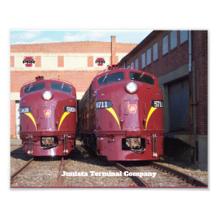 2 restaurierte Pennsylvania-Eisenbahn-Lokomotiven Fotodruck