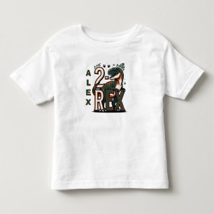 2 Rex Dinosaur Geburtstags-T-Shirt Kleinkind T-shirt