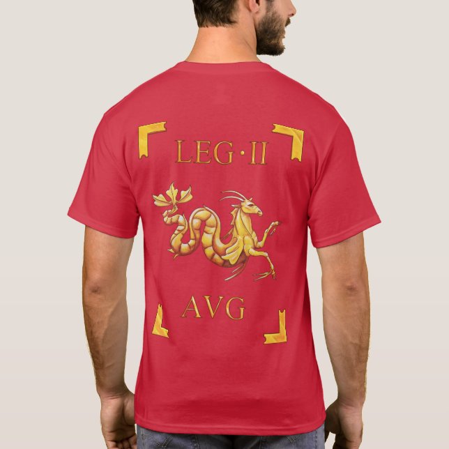 2 römischer Legio II Augusta Vexillum T - Shirt (Rückseite)