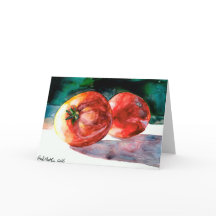 2 rote Tomate-Gruß-Karte