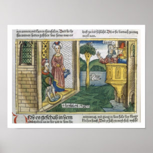 2 Samuel 11 1-5 David sieht Bathsheba, von zu Poster